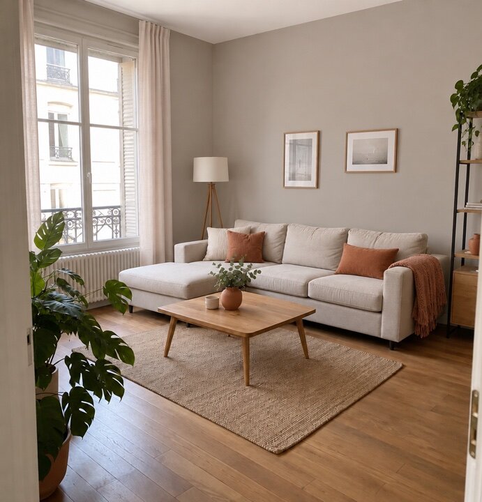 Terracotta en touches, avec des neutres